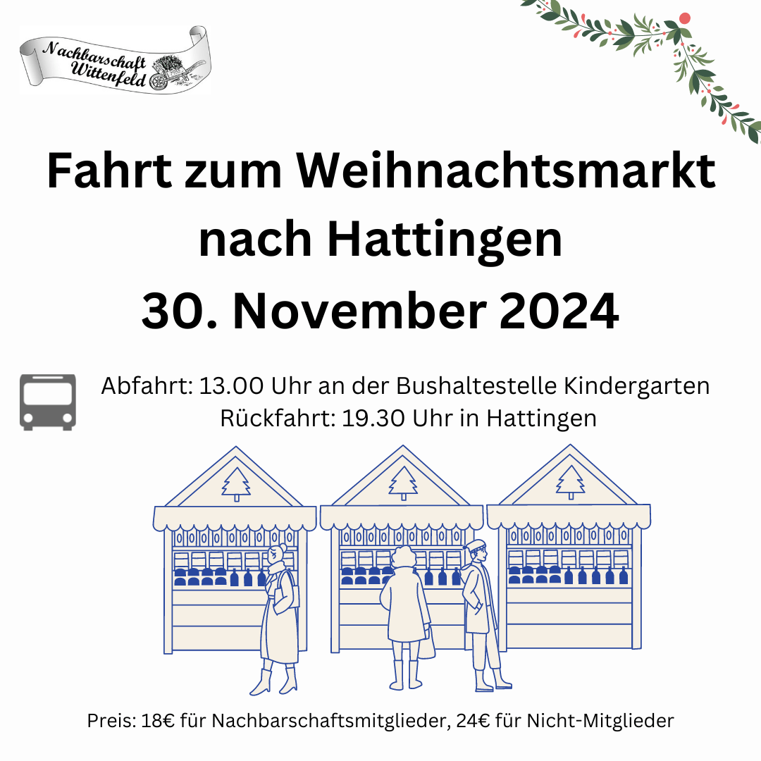 Fahrt zum Weihnachtsmarkt nach Hattingen